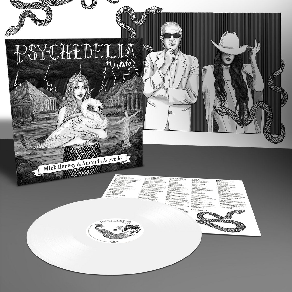 HARVEY, MICK & AMANDA ACEVEDO - PSYCHEDELIA IN WHITE : WHITE VINYL - LP
