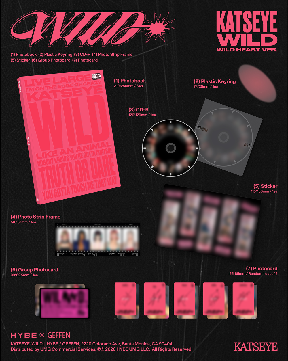 KATSEYE - WILD (EP): WILD HEART VERSION - CD