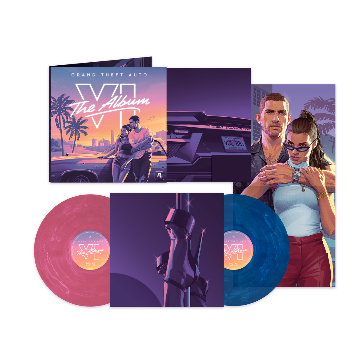 GRAND THEFT AUTO VI - SOUNDTRACK : MARBLE PINK & BLUE 2LP SET - LP