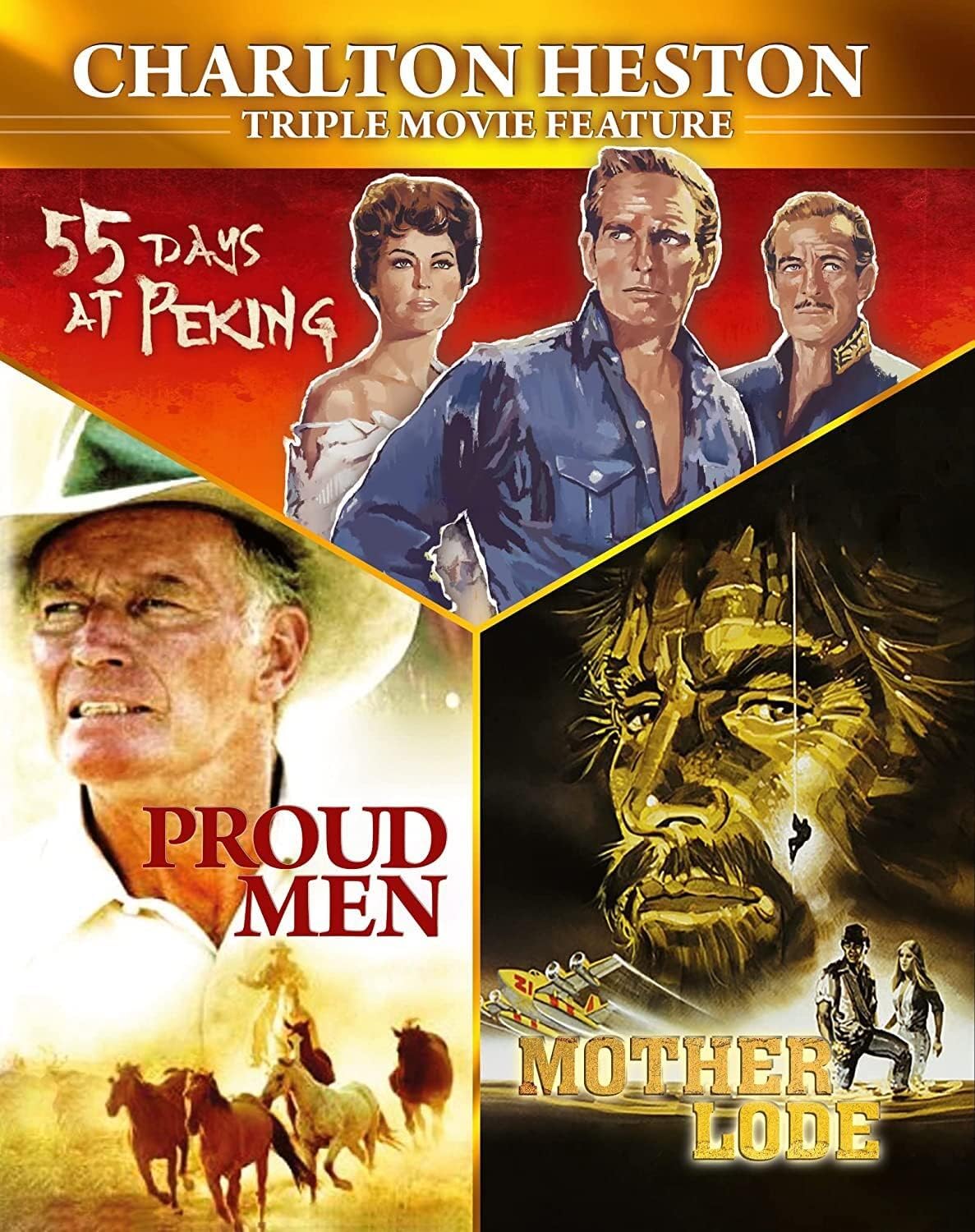 55 DAYS AT PEKING+MOTHER LODE+PROUD MEN - TRIPLE BILL : 55 DAYS AT PEKING/MOTHER L - BR