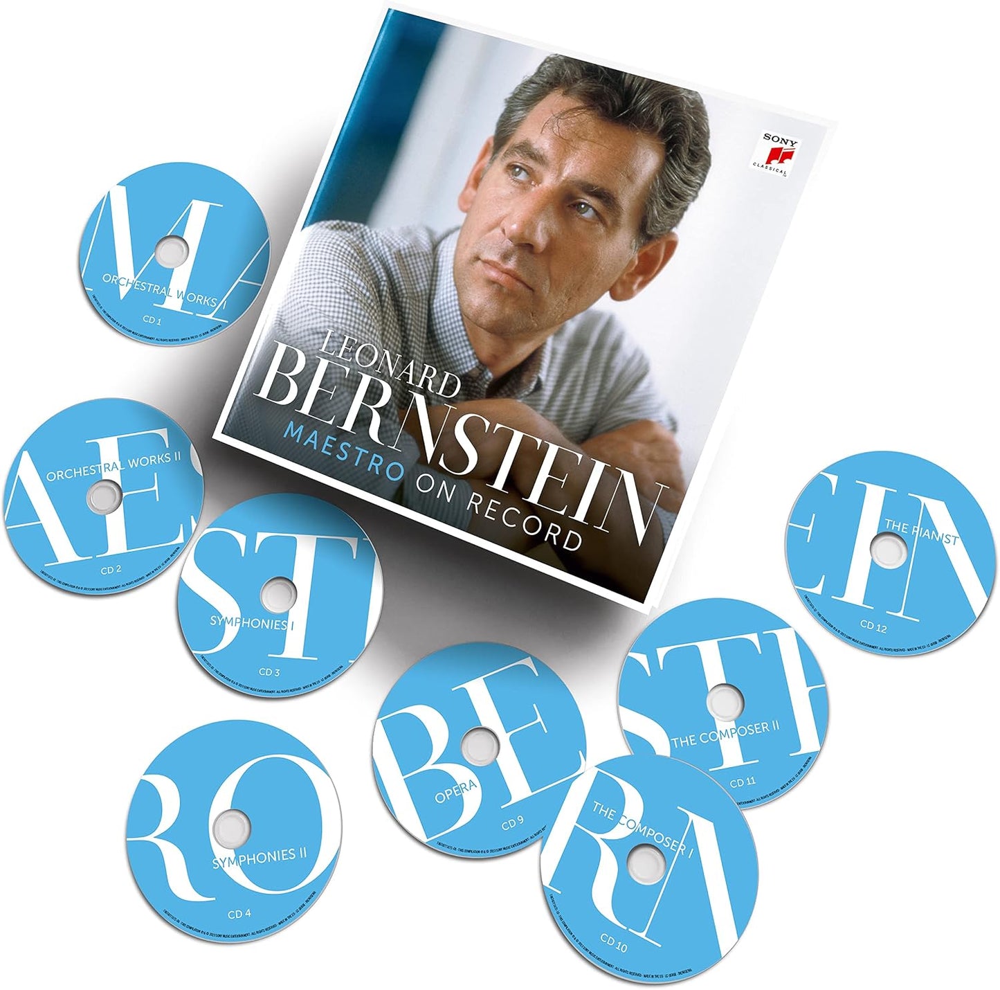 BERNSTEIN, LEONARD - MAESTRO ON RECORD: 12CD SET WITH BOOK - CD