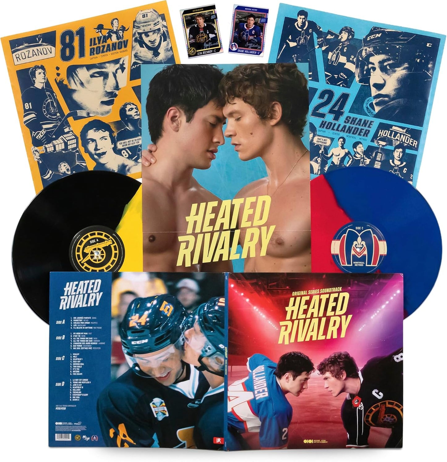 HEATED RIVALRY - SOUNDTRACK : 2LP BLUE/RED & BLACK/YELLOW - LP