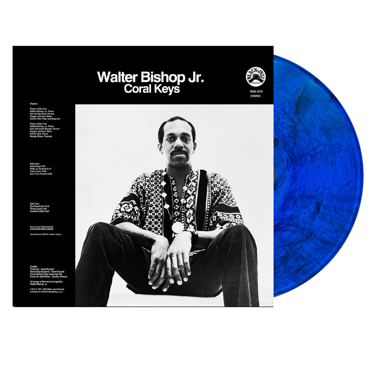 BISHOP JR., WALTER - CORAL KEYS: BLUE/BLACK SWIRL - LP