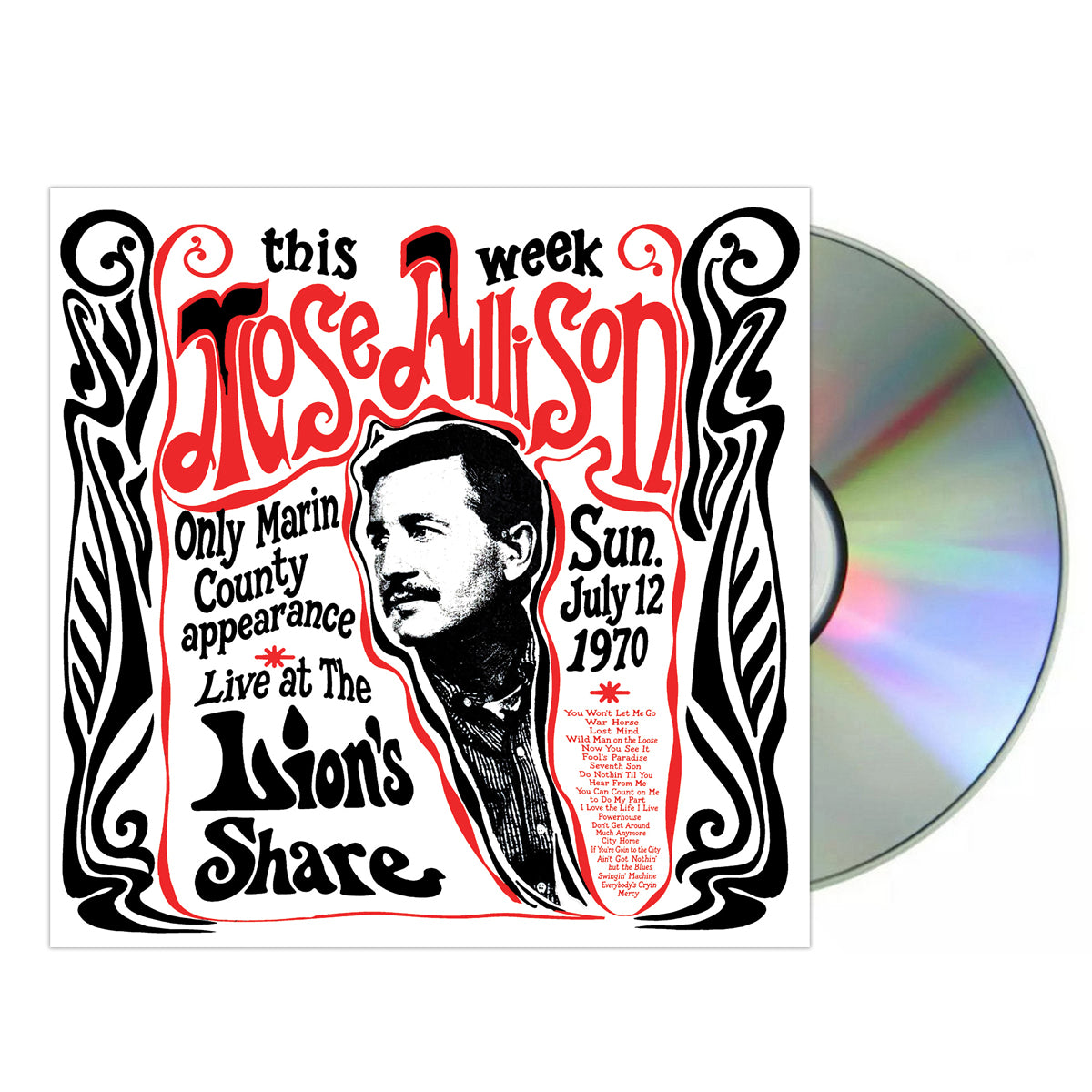 ALLISON, MOSE - LIVE AT THE LION'S SHARE JULY 12, 1970 - CD