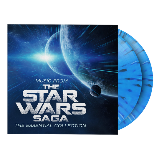 STAR WARS : MUSIC FROM STAR WARS SAGA - SOUNDTRACK : BLUE SPLATTERED 2LP SET - LP