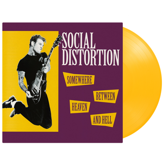 SOCIAL DISTORTION - SOMEWHERE BETWEEN HEAVEN ... : YELLOW - LP