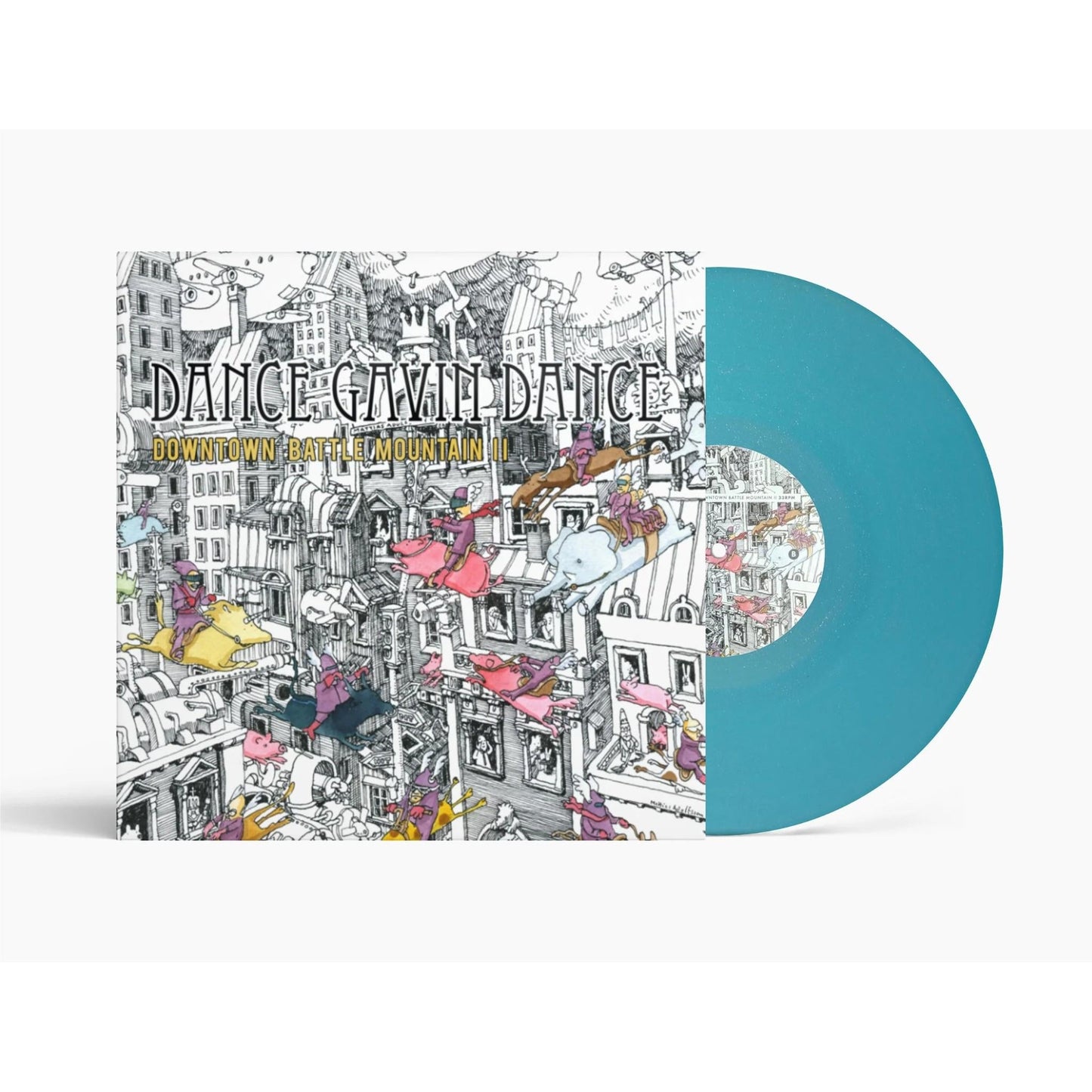 DANCE GAVIN DANCE - DOWNTOWN BATTLE: BLUE GLITTER VINYL - LP