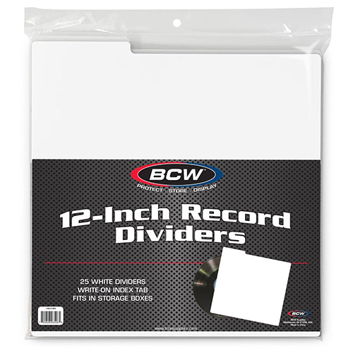 LP RECORD DIVIDER - WHITE W/ TABS - ACC