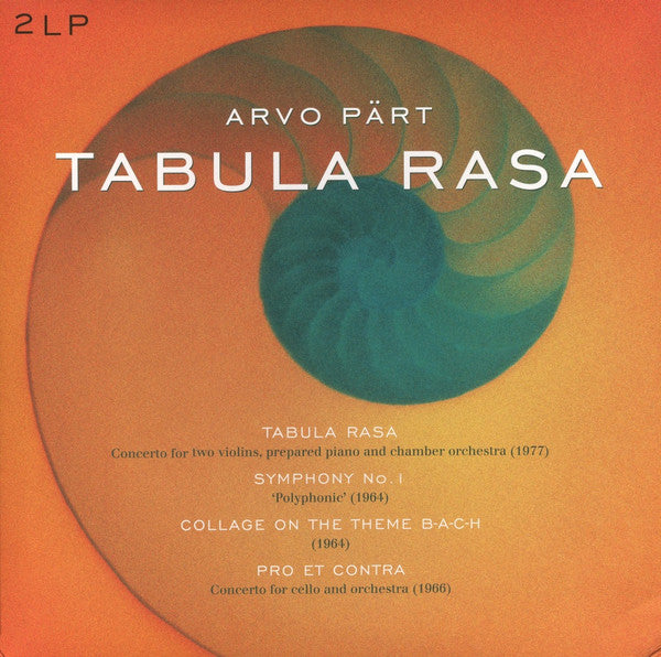 PART, ARVO - TABULA RASA / SYMPHONY 1 : 2LP ORANGE VI - LP
