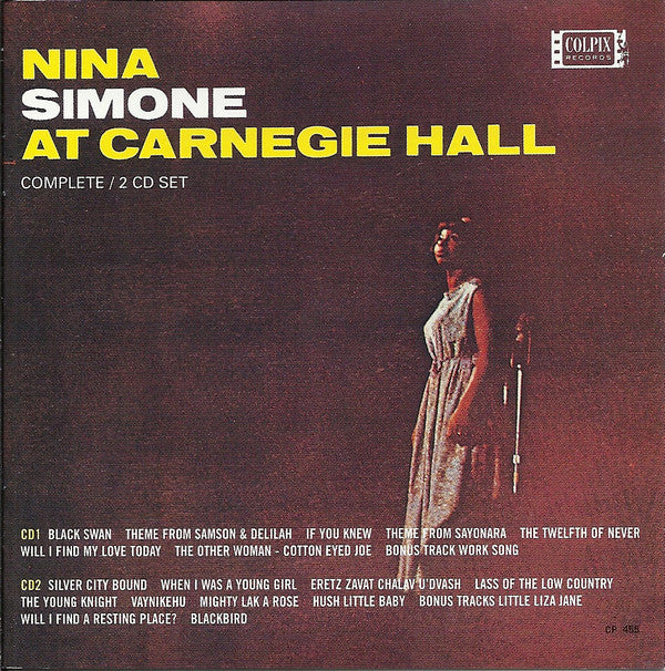 SIMONE, NINA - AT CARNEGIE HALL : 2CD SET - CD