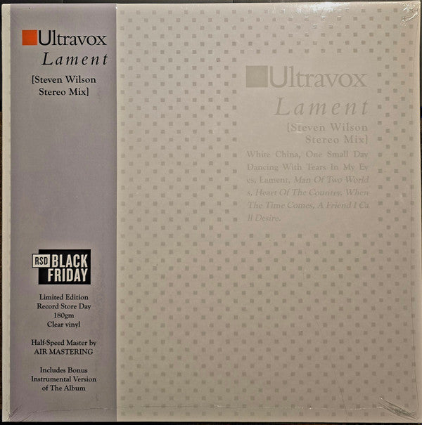 ULTRAVOX - LAMENT : STEVEN WILSON STEREO MIX (2LP) - LP