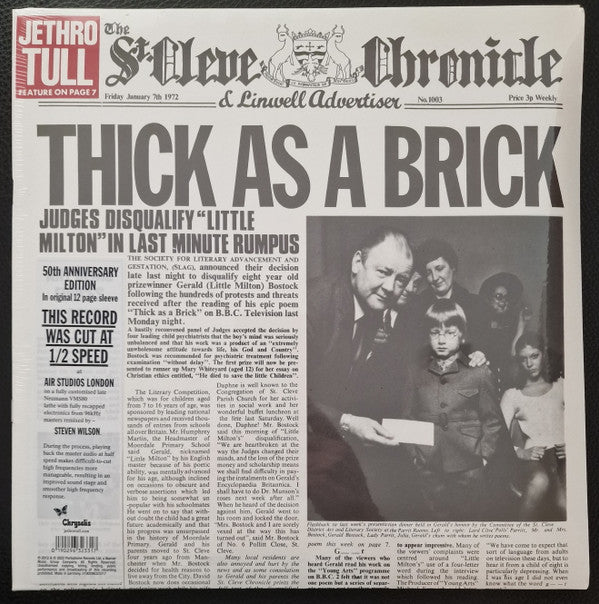 JETHRO TULL - THICK AS A BRICK : HALF-SPEED MASTER - LP