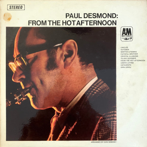 DESMOND, PAUL - FROM THE HOT AFTERNOON (AUST.PRESS) - LP