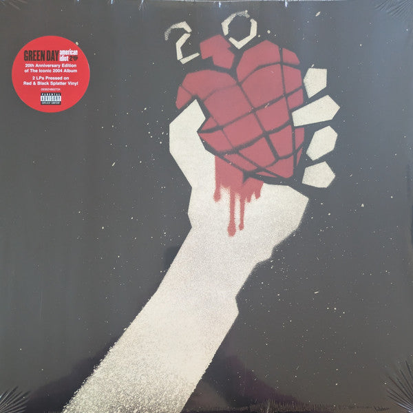 GREEN DAY - AMERICAN IDIOT: 2LP RED & BLACK SPLATTER - LP