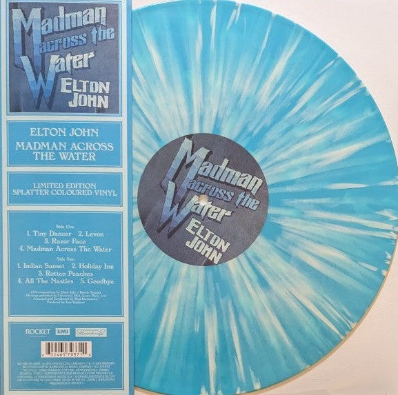 JOHN, ELTON - MADMAN ACROSS THE WATER : BLUE SPLATTER - LP