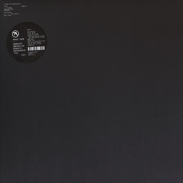 APHEX TWIN - COMPUTER CONTROLLED ACOUSTIC ... - LP
