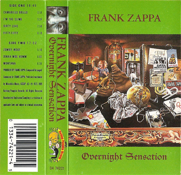 ZAPPA, FRANK - OVERNITE SENSATION (CASSETTE) - CS