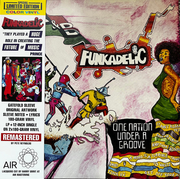 FUNKADELIC - ONE NATION UNDER A GROOVE : RED LP + 12" - LP