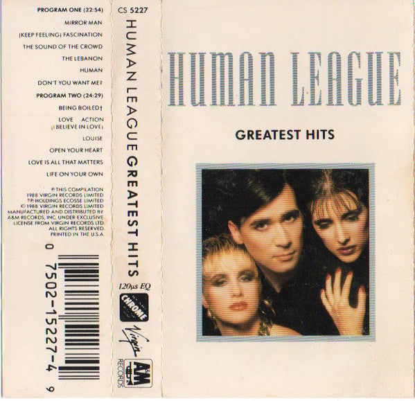 HUMAN LEAGUE - GREATEST HITS (CASSETTE) - CS