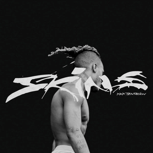 XXXTENTACION - SKINS : CLEAR WITH BLACK & BLUE SPLATTER - LP