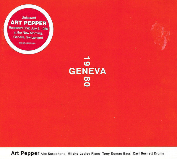 PEPPER, ART - GENEVA 1980 : 2CD SET - CD