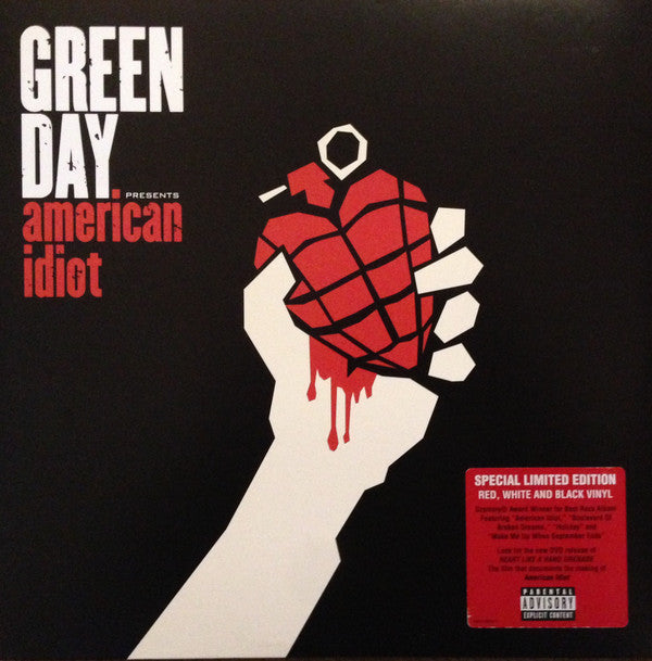 GREEN DAY - AMERICAN IDIOT : 2LP RED WHITE & BLACK - LP