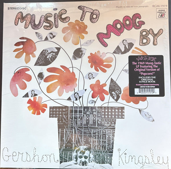 KINGSLEY, GERSHON - MUSIC TO MOOG BY: STRAWBERRY/BLACK SWIRL - LP