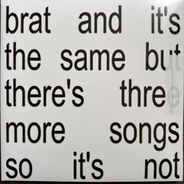 CHARLI XCX - BRAT & IT'S THE SAME ... : WHITE 2LP SET - LP