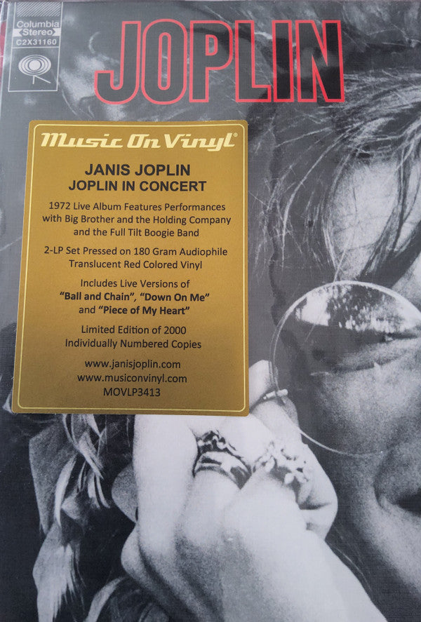 JOPLIN, JANIS - JOPLIN IN CONCERT : RED 2LP SET - LP