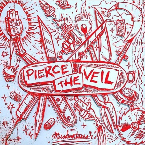 PIERCE THE VEIL - MISADVENTURES : SILVER W/RED SPLATTER - LP