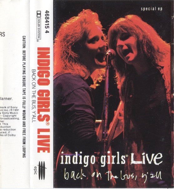 INDIGO GIRLS - LIVE - BACK ON THE BUS Y'ALL (CASSETTE) - CS