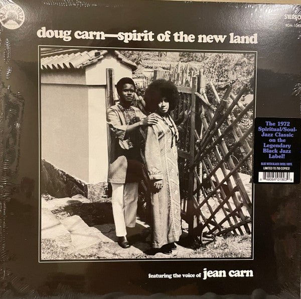 CARN, DOUG / JEAN CARN - SPIRIT OF THE NEW LAND: BLUE/BLACK SWIRL - LP