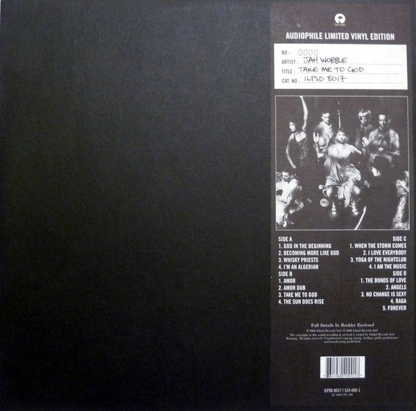 WOBBLE, JAH / INVADERS OF THE HEART - TAKE ME TO GOD (UK 2LP PRESSING) - LP