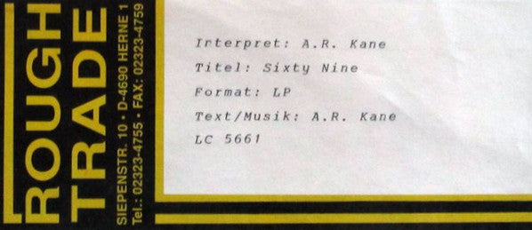 AR KANE - 69 (UK PRESS) - LP