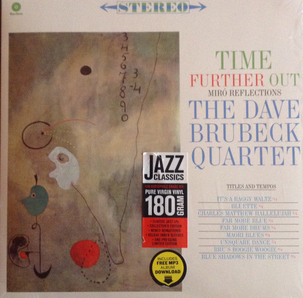 BRUBECK, DAVE - TIME FURTHER OUT + 1 BONUS : 180 GRAM - LP