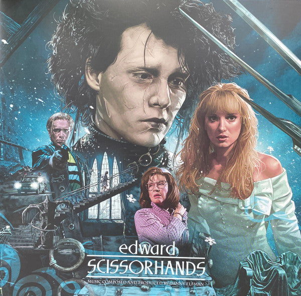 EDWARD SCISSORHANDS - SOUNDTRACK : BLUE & WHITE WITH PURPLE - LP