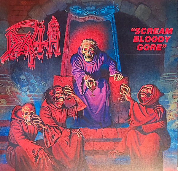 DEATH - SCREAM ... : NEON VIOLET, WHITE & RED - LP