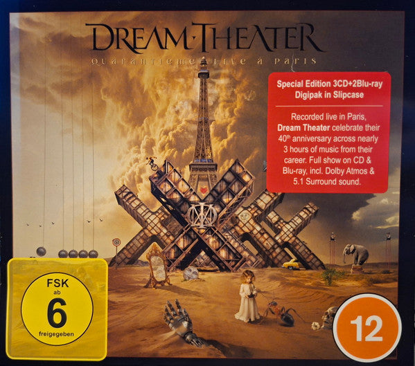 DREAM THEATER - QUARANTIEME : LIVE A PARIS (3CD + 2BR) - CD – Red