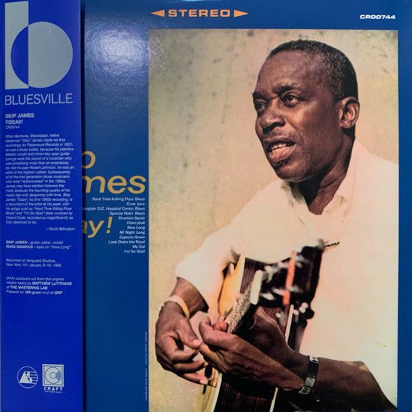 JAMES, SKIP - TODAY! : BLUESVILLE ACOUSTIC SOUNDS - LP