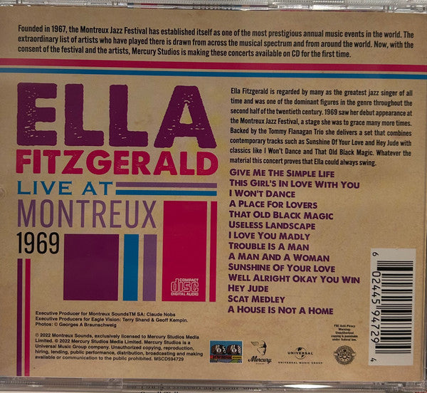 FITZGERALD, ELLA - LIVE AT MONTREUX 1969 - CD