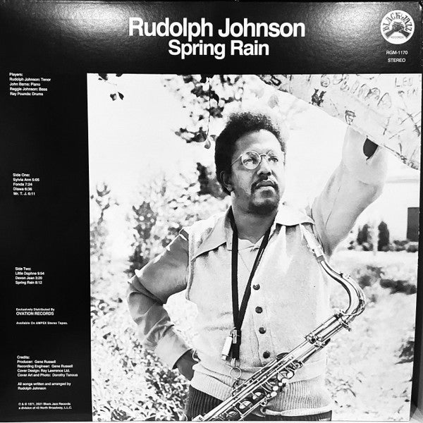 JOHNSON, RUDOLPH - SPRING RAIN: BLUE/BLACK SWIRL - LP