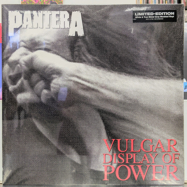 PANTERA - VULGAR DISPLAY OF POWER : WHITE & GRAY - LP