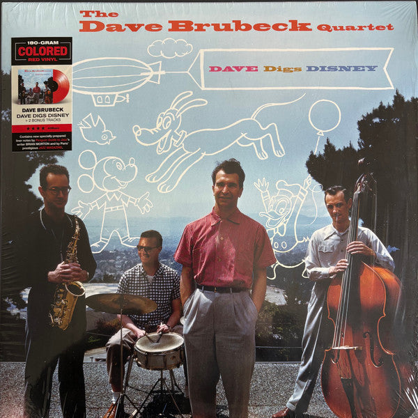 BRUBECK, DAVE QUARTET - DAVE DIGS DISNEY + 2 BONUS: RED VINYL - LP