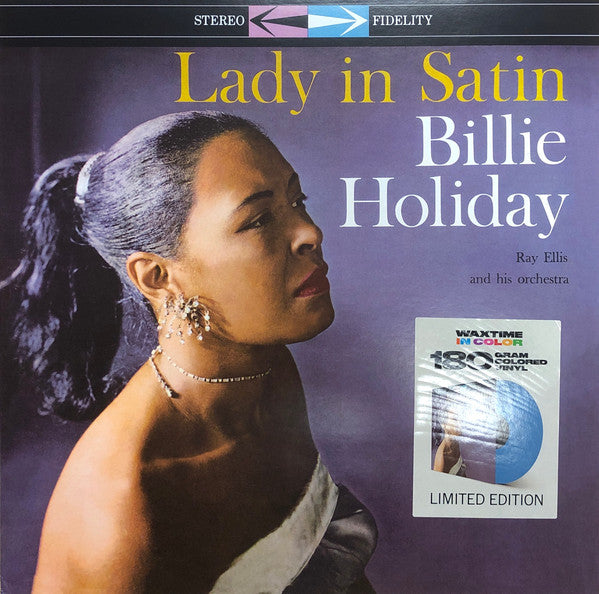 HOLIDAY, BILLIE - LADY IN SATIN : BLUE COLOURED VINYL - LP