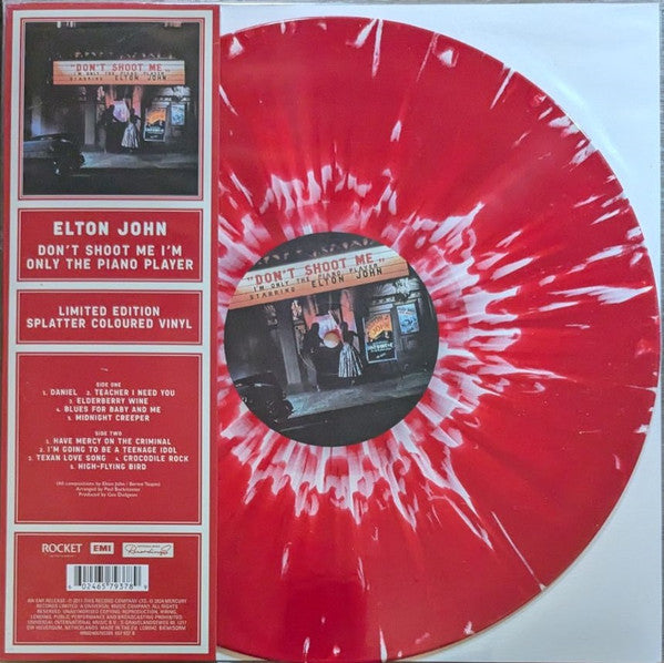 JOHN, ELTON - DON'T SHOOT ME I'M ... : RED SPLATTER - LP