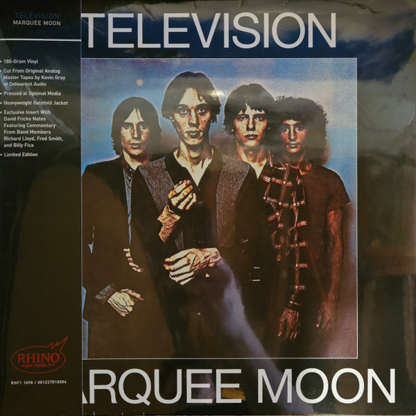 TELEVISION - MARQUEE MOON : RHINO HIGH FIDELITY - LP