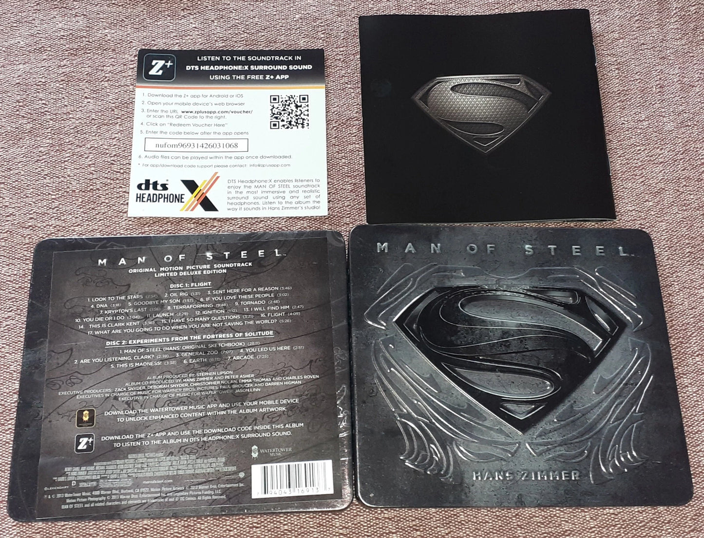 MAN OF STEEL - SOUNDTRACK : 2CD EMBOSSED METAL - CD