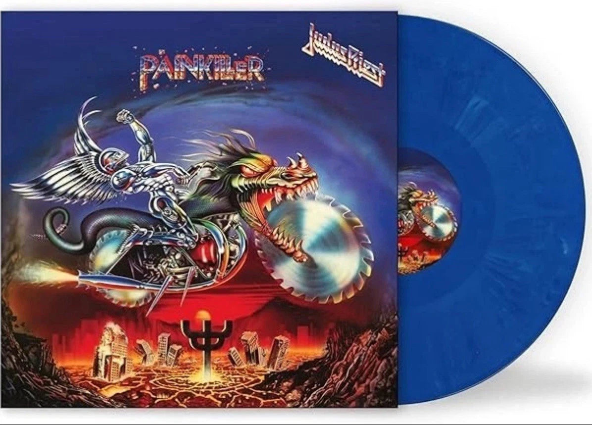 JUDAS PRIEST - PAINKILLER : BLUE & WHITE MARBLE VINYL - LP