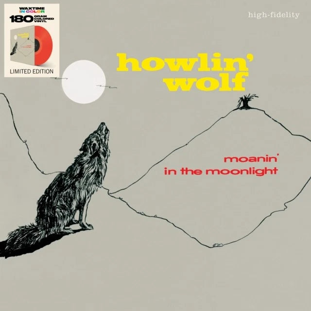 HOWLIN' WOLF - MOANIN' IN THE MOONLIGHT + 2 : RED VINYL - LP