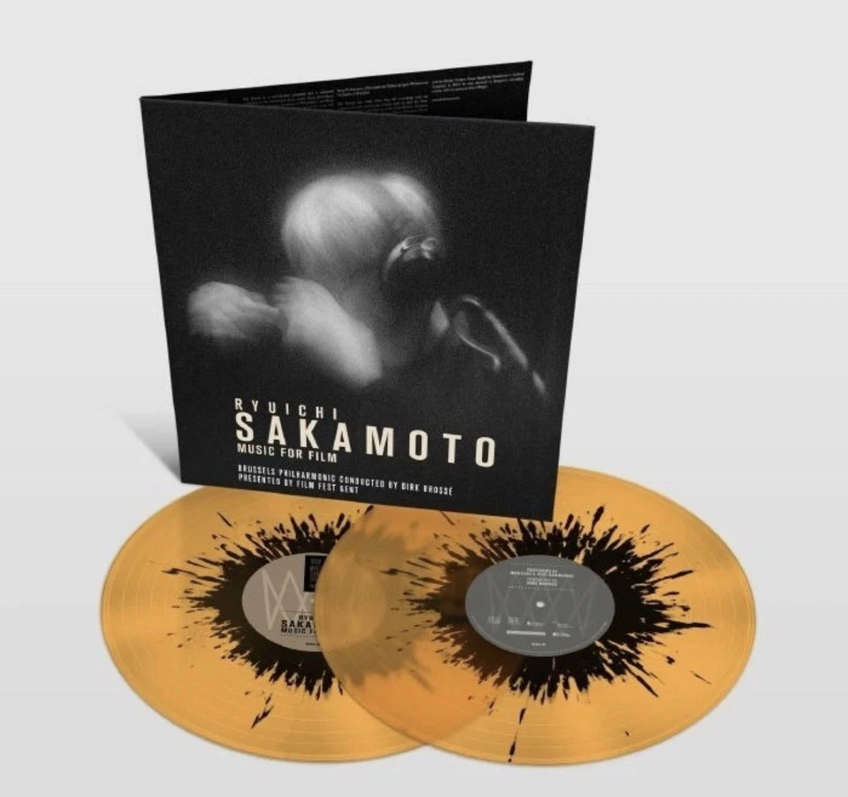 SAKAMOTO, RYUICHI - MUSIC FOR FILM : AMBER & BLACK SPLATTER - LP